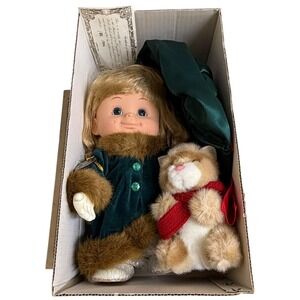 Brinns‎ Collectible Doll Crystal Limited Edition Morehead Design NKY811 With Cat